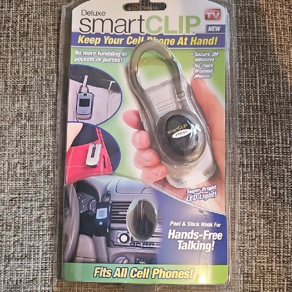 As Seen On TV NEW Deluxe Cell Phone Smart Clip Holder - Silver